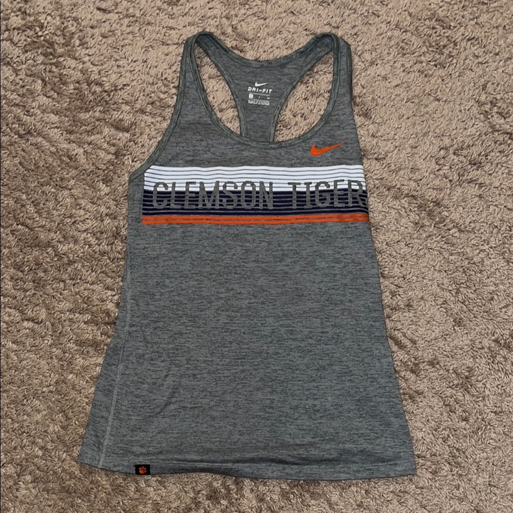 Nike Clemson Tigers Gray Tank Top